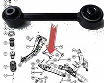 Krátké táhlo,dolní,levé i pravé,zadní náprava 5105270AB Jeep Compass,Patriot 2006-